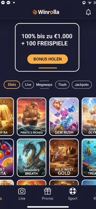 Mobile Erfahrung im Browser – Winrolla